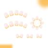 Press On Nails Yellow Fake Nails Squoval Glue On Nails Glossy Acrylic False Nail Full Cover Stick On Nails for Womens