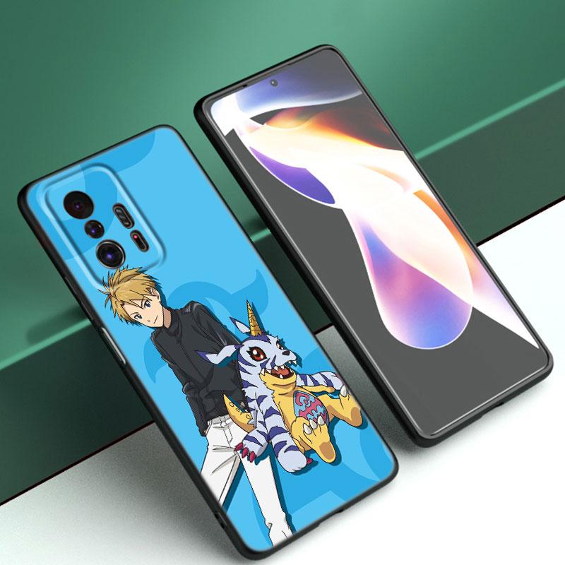 Digital Monster Digimon Black Phone Case For Xiaomi Mi 9 SE 8 10 10T 11 12 13 Lite 9T 11T 12S 12T 13T 14 Pro 5G NE 11i 12X