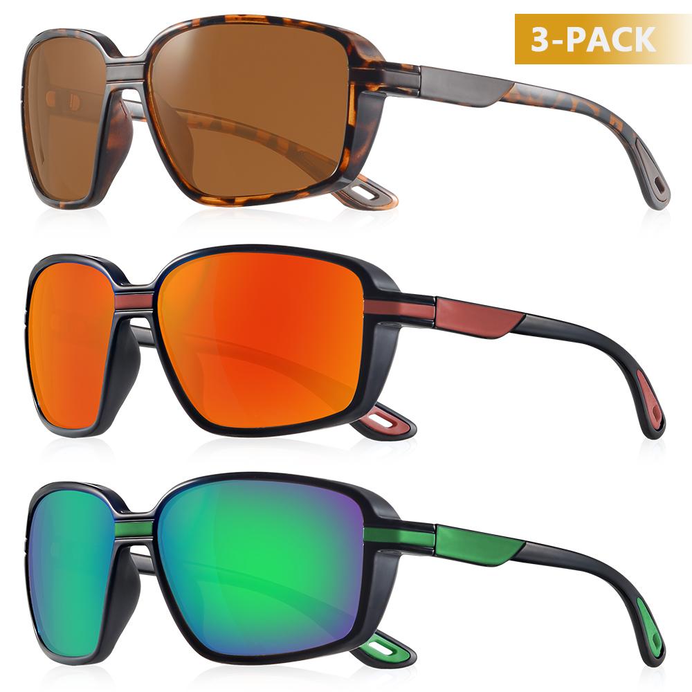 

CRIXALIS 3-компонентные большие квадратные солнцезащитные очки мужские зеркальные антибликовые солнцезащитные очки для вождения мужские спортивные очки женские UV400 other