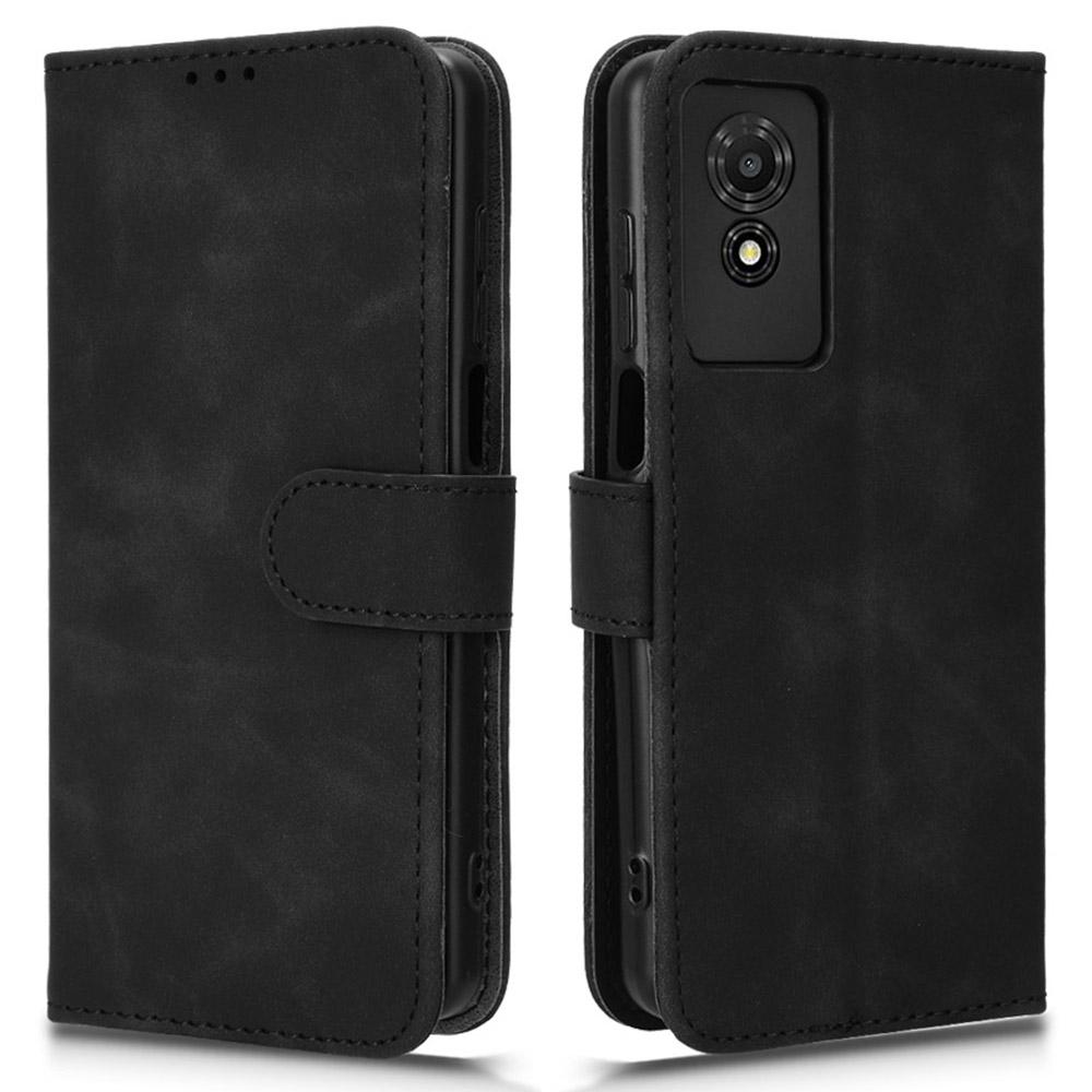 

Для TCL 501 Кожаный чехол Кошелек Приятный на ощупь Чехол для телефона Мобильные аксессуары Оптом Black