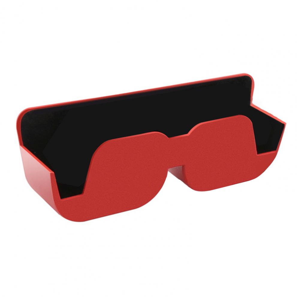 Car Glasses Case Sunglasses Storage Case Holder Self-Adhesive With Felt Padding Dashboard Glasses Storage Box Car Accessories