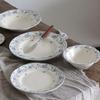 ZISIZ Niebieski Owoce Ceramiczny Talerz Obiadowy