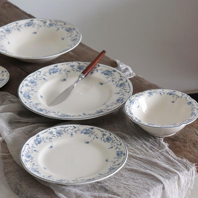 ZISIZ Niebieski Owoce Ceramiczny Talerz Obiadowy