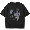 Oversized Graphic Tees for Women Y2k Streetwear Shirt Aesthetic Grunge Vintage Clothes Baggy Character Print Shirts(1)