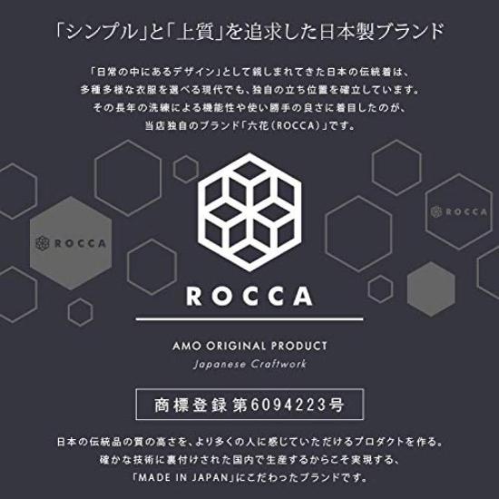 ROCCA Hanten Hanten Made In Tsumugi Standard One Size Fits All Gray X Men's (Kurume Rokka) Japan, Silk, Fit, Loungewear, (Flying Stripes, White)