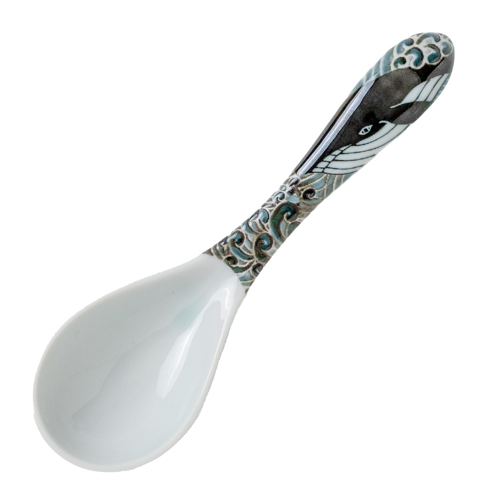 

Minoru Pottery White-capped Whale Renge Black