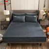 Thick Elastic Fitted Sheets Adjustable Flannel Winter Mattress Cover Velvet Bed Linens, 150/180/200 Multi Sizes Warm And