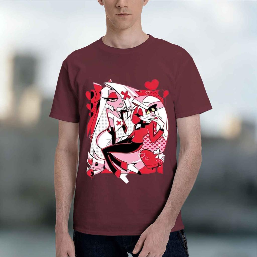 Anime Style Unisexs Tshirt He Themed Characters Valentines Day Gift For Him 2026 New Model Shortsleeve Crewneck Tshirt Classic