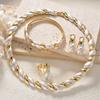charmoment Hot Selling Women's Jewelry Set Luxury Classic Italian Bridal Wedding Zircon Necklace Earrings Ring Bracelet Set
