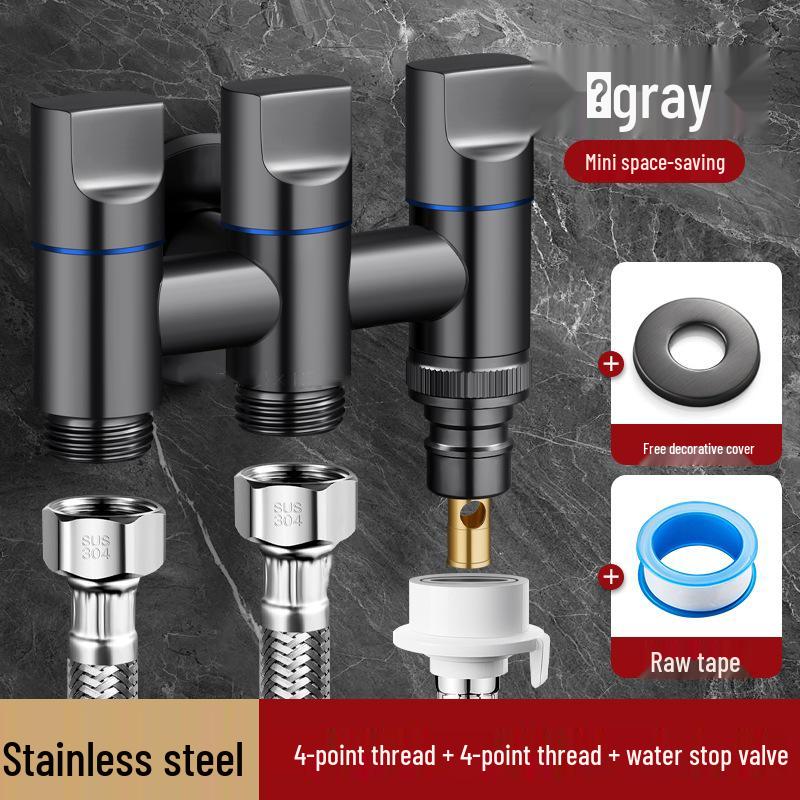Multi-Functional 3-Way Washing Machine Water Inlet Valve and Connector
