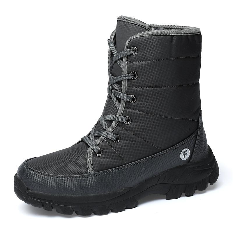Fashion Men Boots Winter with Fur Super Warm Snow Boots Men Winter Work Casual Shoes Sneakers High Top Rubber Ankle Boots Fashion