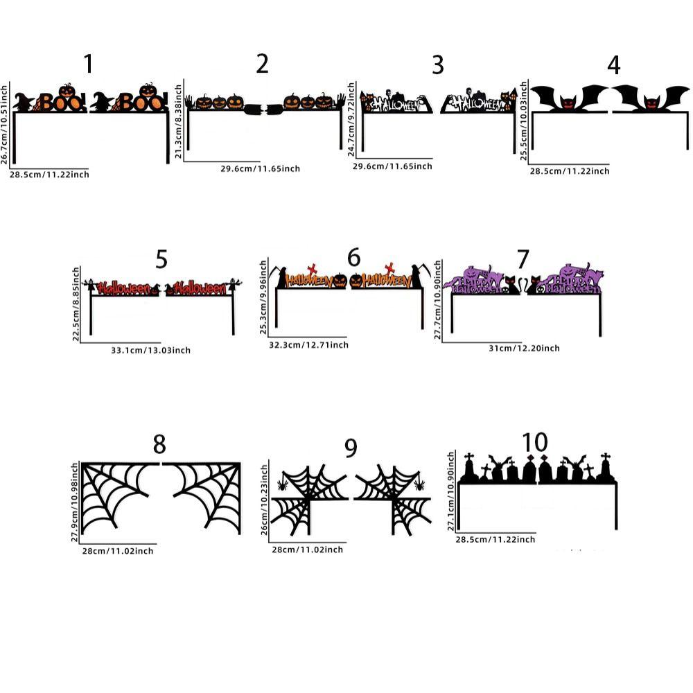 Mehrzweck 3D Halloween Türrahmenaufkleber Niedliche DIY Kürbis Eckaufkleber Cartoon Geisterfest Türaufkleber Fenster