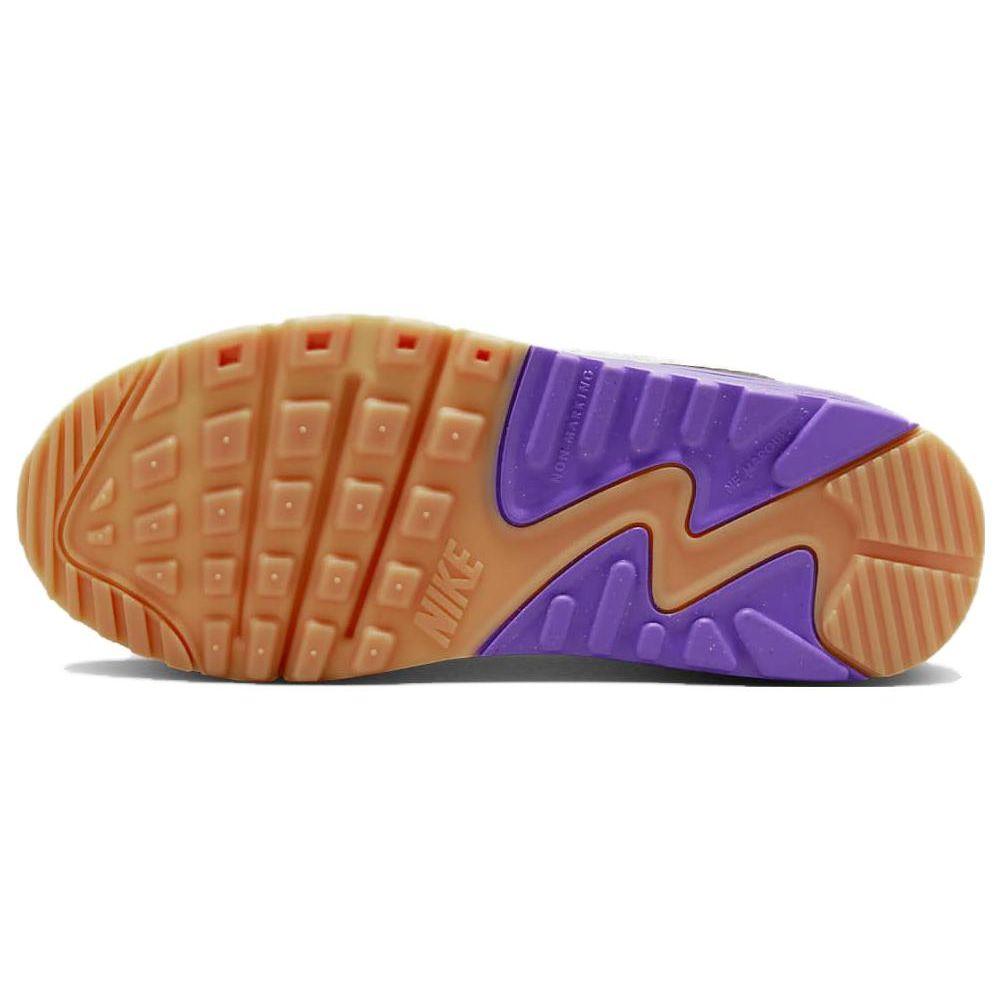 Nike Air Max 90 Leder GS Weiß Action Grape Kinder Sneaker Phantom Citron-Tint DV3607-103