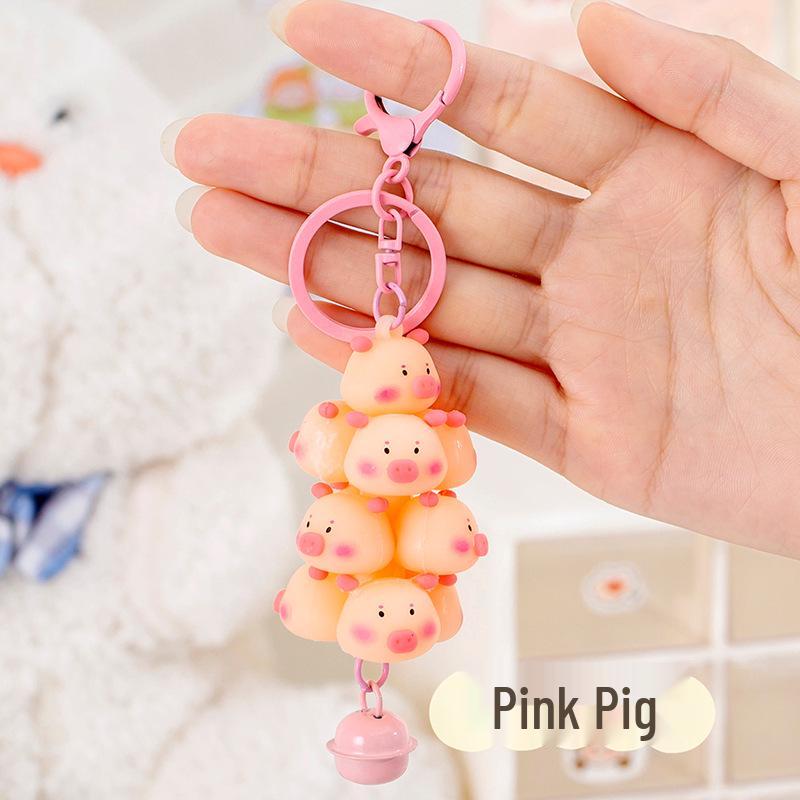 

Креативный мультяшный брелок-подвеска в виде стопки поросят – милый, маленький и изысканный кулон для пар или сумок