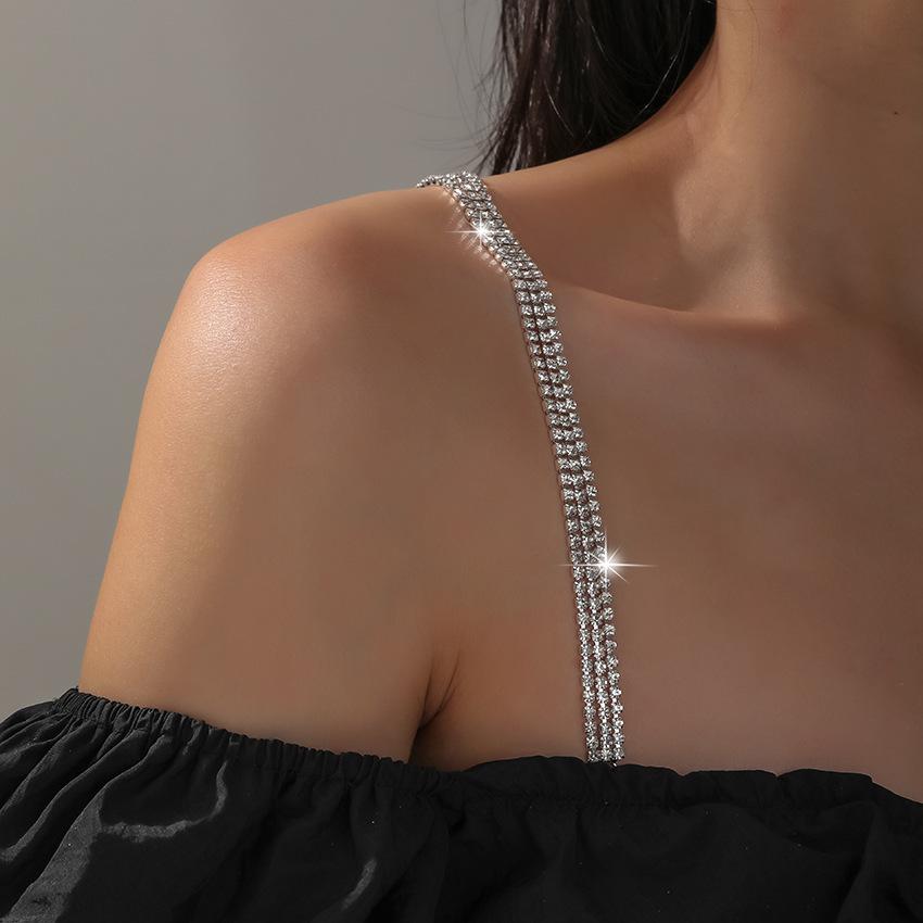 Adjustable Rhinestone Thin Bra Strap Butterfly Heart Crown Pendant Replacement Shoulder Strap Women Wedding Party Dress Accessory
