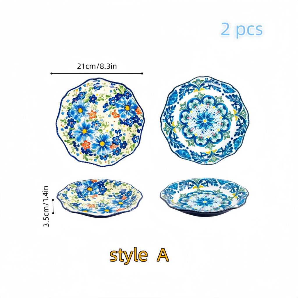 Keramický talíř v polském stylu domov vintage hluboký talíř snídaňový talíř přípravný talíř vysoká hodnota talíř na steak talíř na ovoce unikátní
