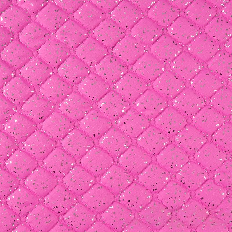 Ultrasonic Embossed Diamond-shaped PU Leather Fabric Lining Free Clothing Handbags Designer Clothing Sewing Accessories