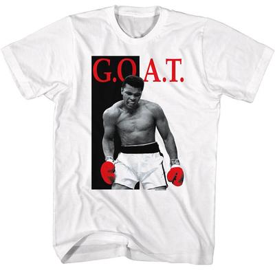 Biele unisex tričko Muhammad Ali Ali Goat Again