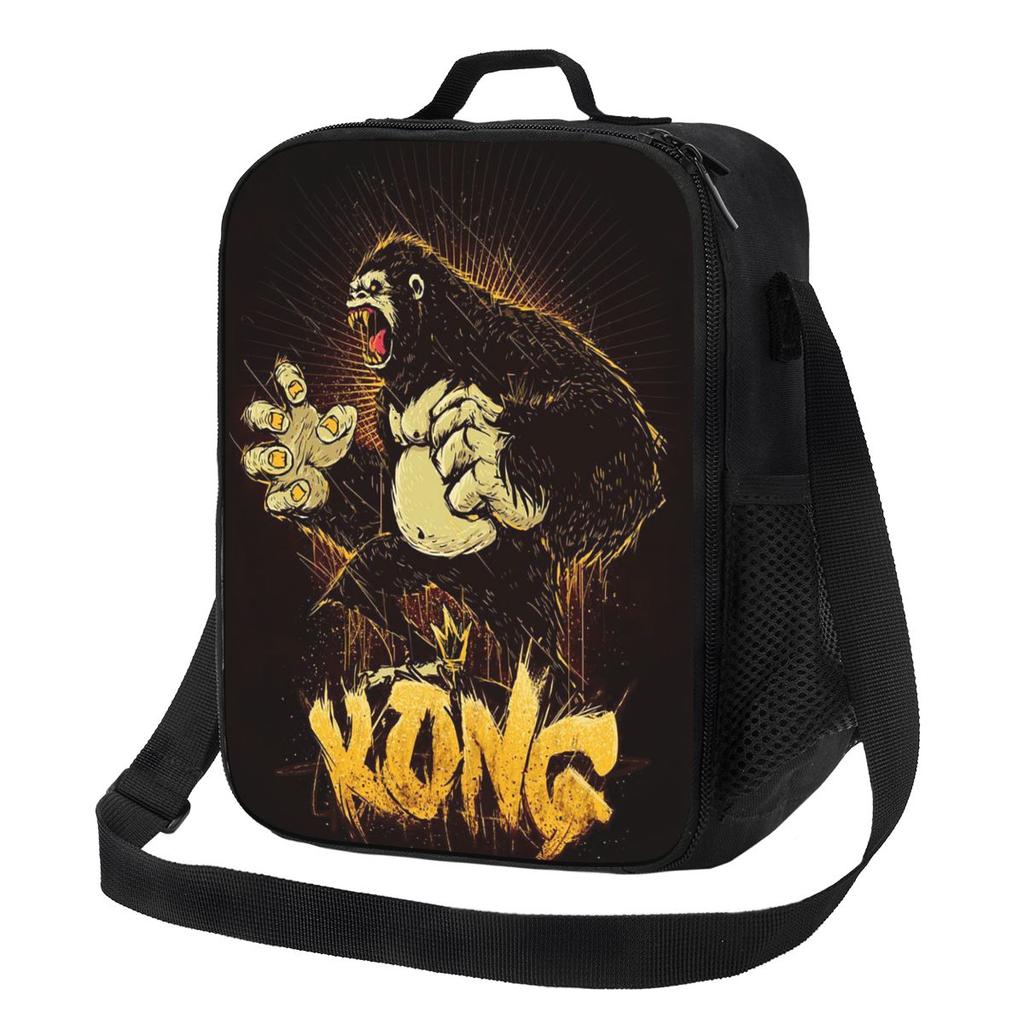 King Kong Insulated Lunch Bag for School Bento Storage Food Boxes Leakproof Container Cooler Thermal Lunch Box Tote