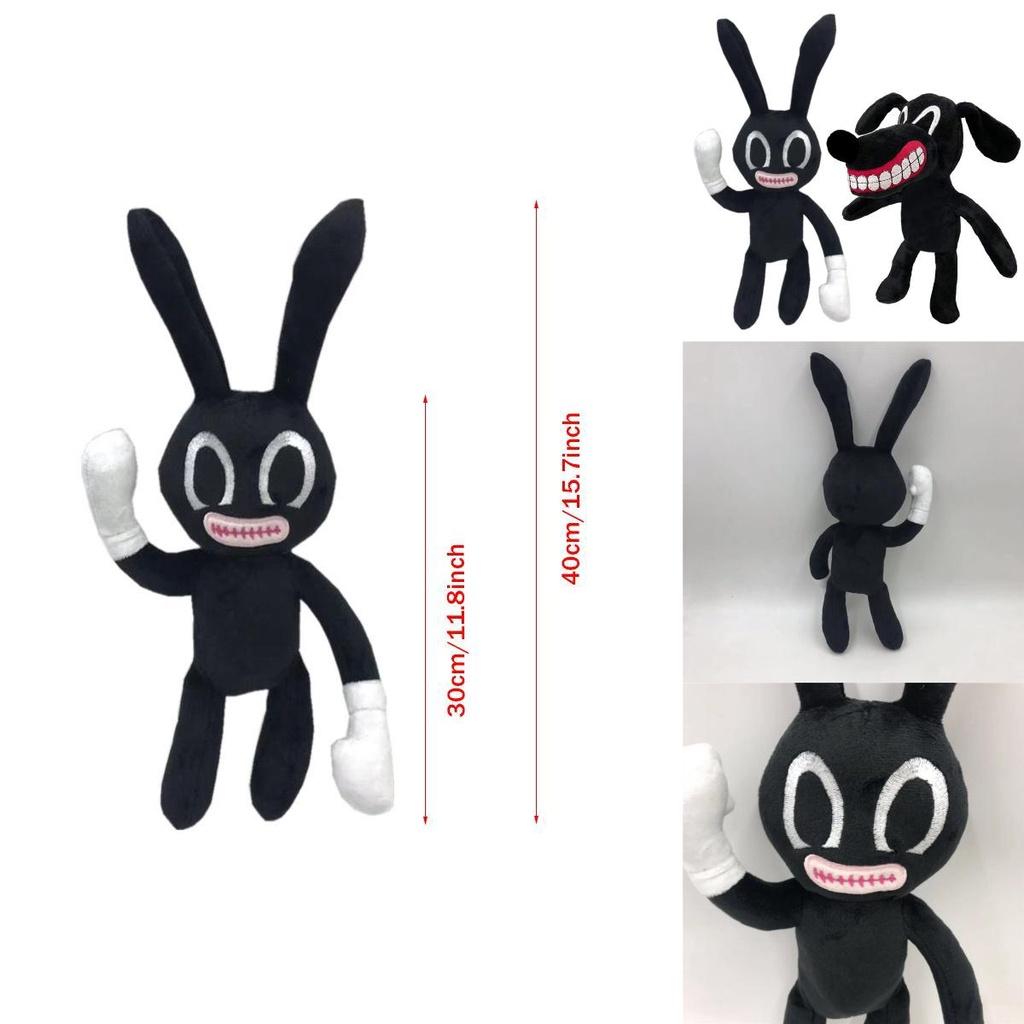 Adorable And Spooky Siren Head Horror Black Bunny Plush Stuffed Doll For Kids