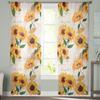 Sunflower Old Newspaper Background Tulle Sheer Window Curtains for Living Room Kitchen Children Bedroom Voile Hanging Curtain