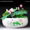 Großer Keramik-Lotus Seerose Hydroponischer Blumentopf ohne Abfluss