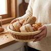 Breathable Bread Basket Plastic Woven Storage Basket Vegetable Drain Basket  Bread Display