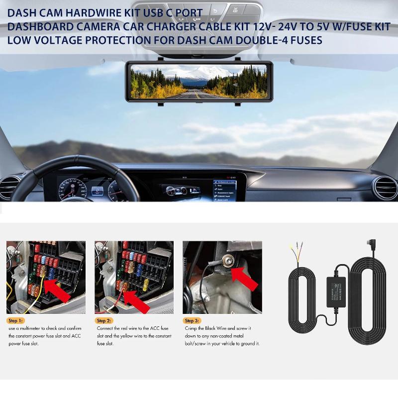 10.1″ 4K HD WiFi Mobile Internet Dashcam, In-vehicle GPS, ADAS, 24-hour Monitoring and Streaming Media Playback