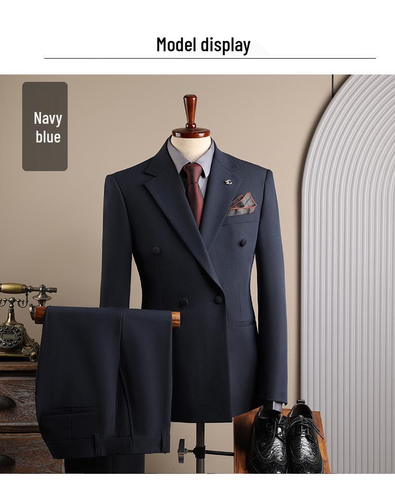 Coffee Color Men's Formal Suit Set for Weddings and Business - Groom and Best Man Fit