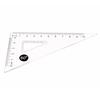 4 Pieces Clear Plastic Math Geometry Tool Ruler Set Includes 6 Inch Straight Ruler & 2pcs Triangle Ruler & Protractor