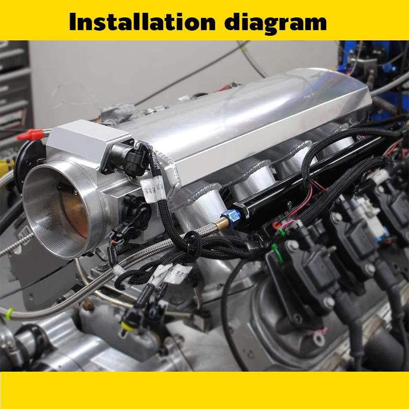 92mm/102mm Billet Aluminum Throttle Body With TPS Sensor For LSX LS1 LS2 LS3 LS6 Car Modification Parts Black TT102152 High Flow