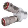 2 Way Connector Chrome Plated Pneumatic Component Carbon Steel G1 4in Thread Quick Coupler