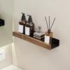 Solid Wood Bathroom Shelf Punch-Free Strong Load-bearing Capacity Toilet Shelves Space Saver Moistureproof Shower Storage Rack