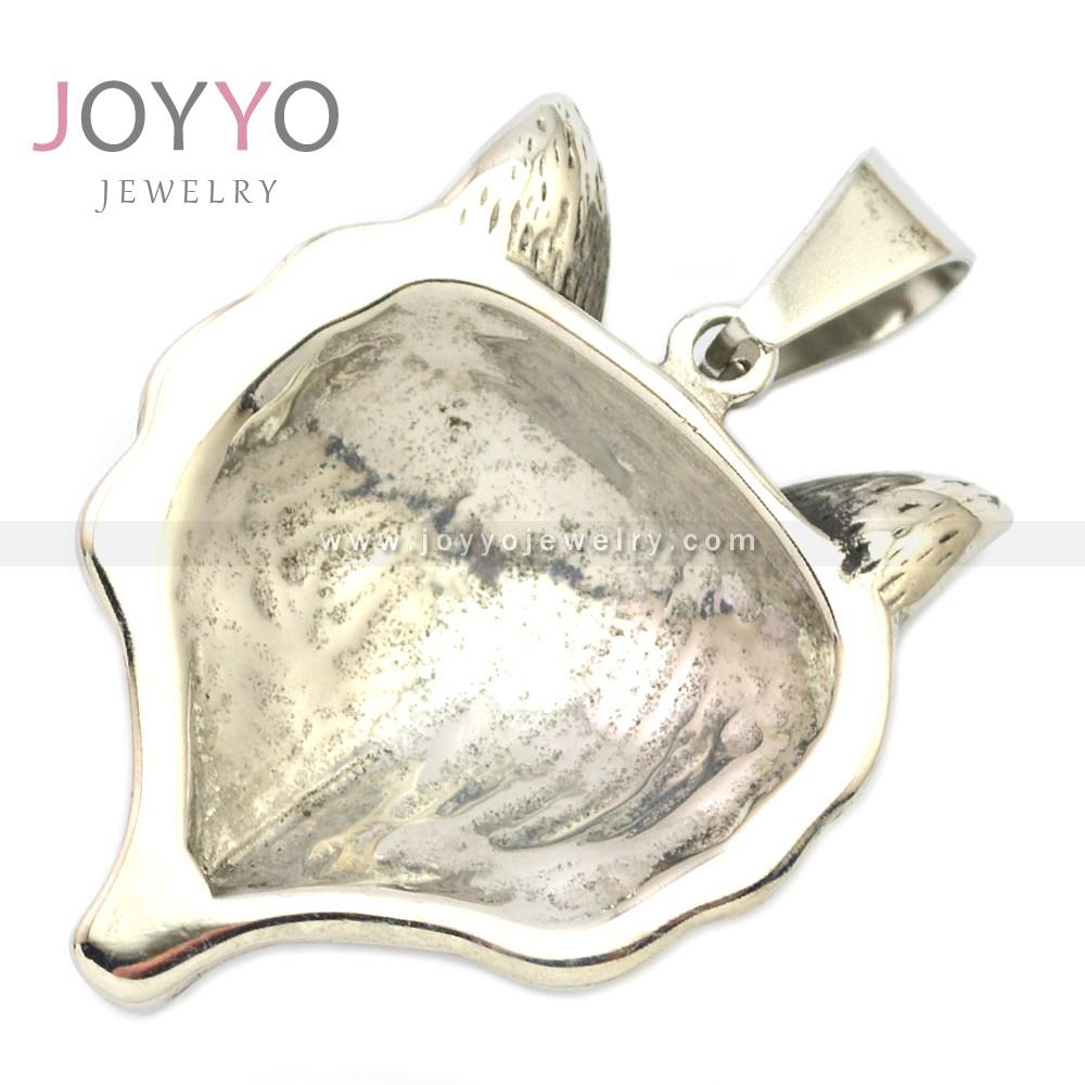 Stainless Steel Charm Nine Tailed Fox Pendant Animal Fox Head Pendants