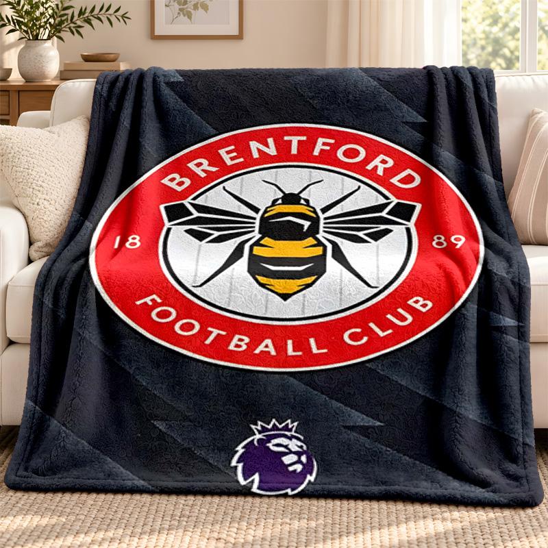 Brentford FC blanket Flannel Blanket Soft Cozy Plush Throw for Sofa Bed Lightweight Home Decoration Outdoor camping