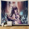 Genshin Impact Columbina Anime Cartoon Tapestry Bohemian Wall Tapestries Mandala Wall Hanging Sheets