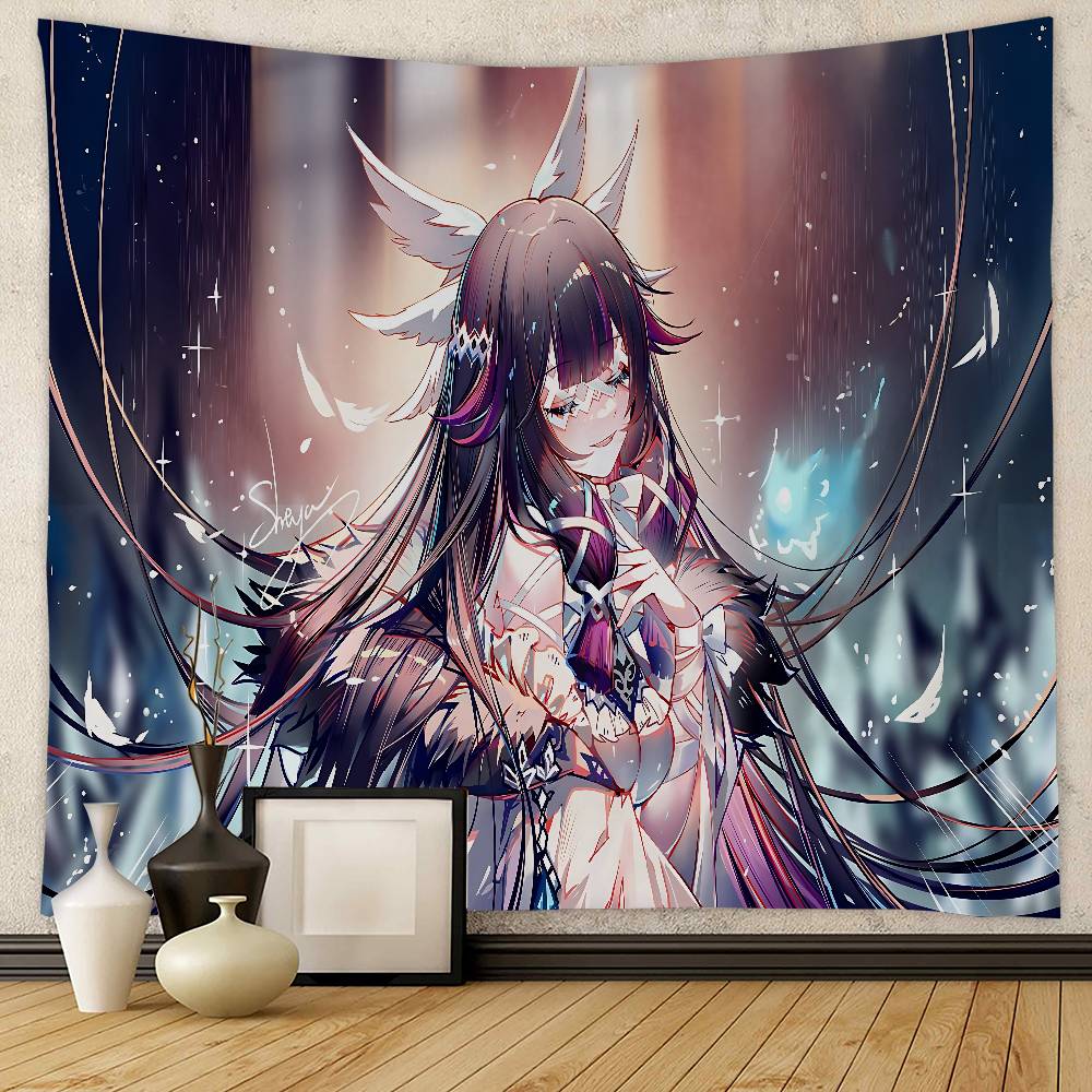 Genshin Impact Columbina Anime Cartoon Tapestry Bohemian Wall Tapestries Mandala Wall Hanging Sheets