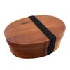 Scatola Bento Ovale in Legno Stile Giapponese - Contenitore Marrone per Pranzo Sushi per Adulti, Stoviglie in Legno Semplici e Creative, Ecologico