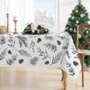 Christmas Pine Needle Holly Waterproof Tablecloth Table Decor Winter Holiday Kitchen Dining Tablecloth Christmas Decorations