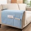 Modern Minimalist Cotton and Linen Sofa Armrest Towel Four Season Universal Sofa Cover Side Pocket Storage Dust Cover Remote Control Books