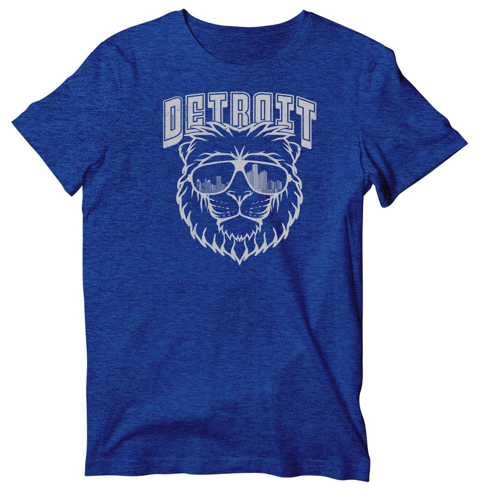 Cool Lion From Detroit T-shirt, Vintage Detroit Football Short Sleeve Shirt S разноцветный