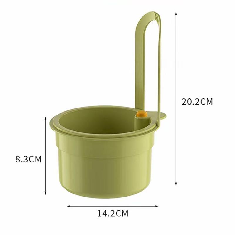 Kitchen Sink Basket Strainer Faucet Hanging Garbage Filter with Openable Bottom Detachable Quickly Drain Colander Easy To Clean