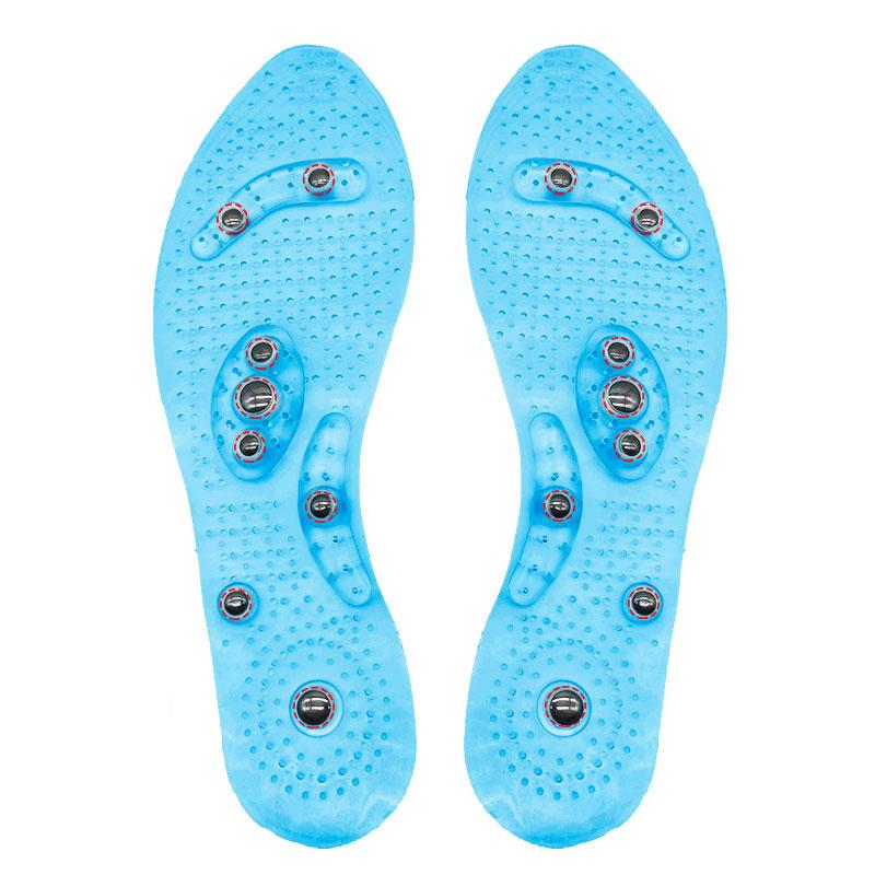 Unisex Magnetic Massage Insoles Foot Acupressure Shoe Pads Therapy Slimming Insoles for Weight Loss Transparent