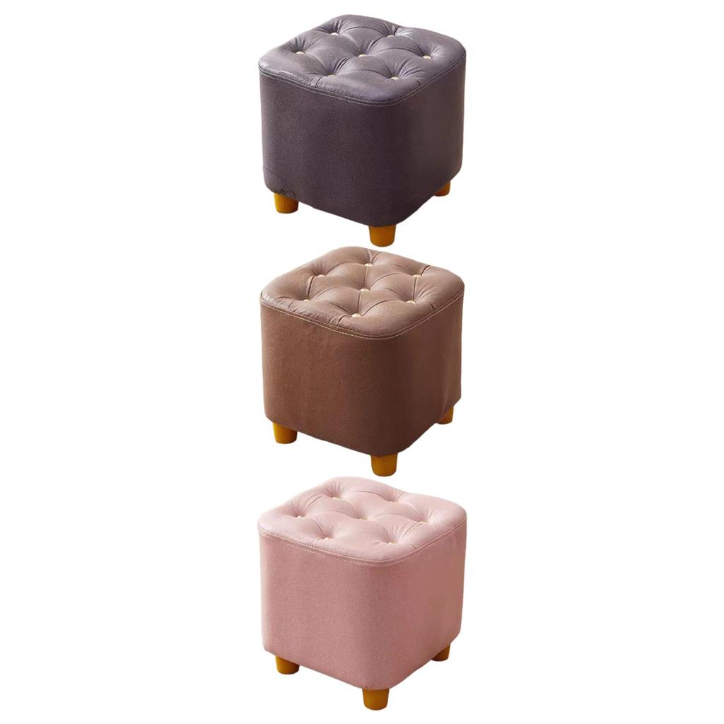 Kleiner Fußhocker, Ottomane, Fußhocker, Tritthocker, Sitzstuhl, Wechselschuhhocker für Zuhause, Wohnung, Eingangsbereich, Spielzimmer, Wohnzimmer