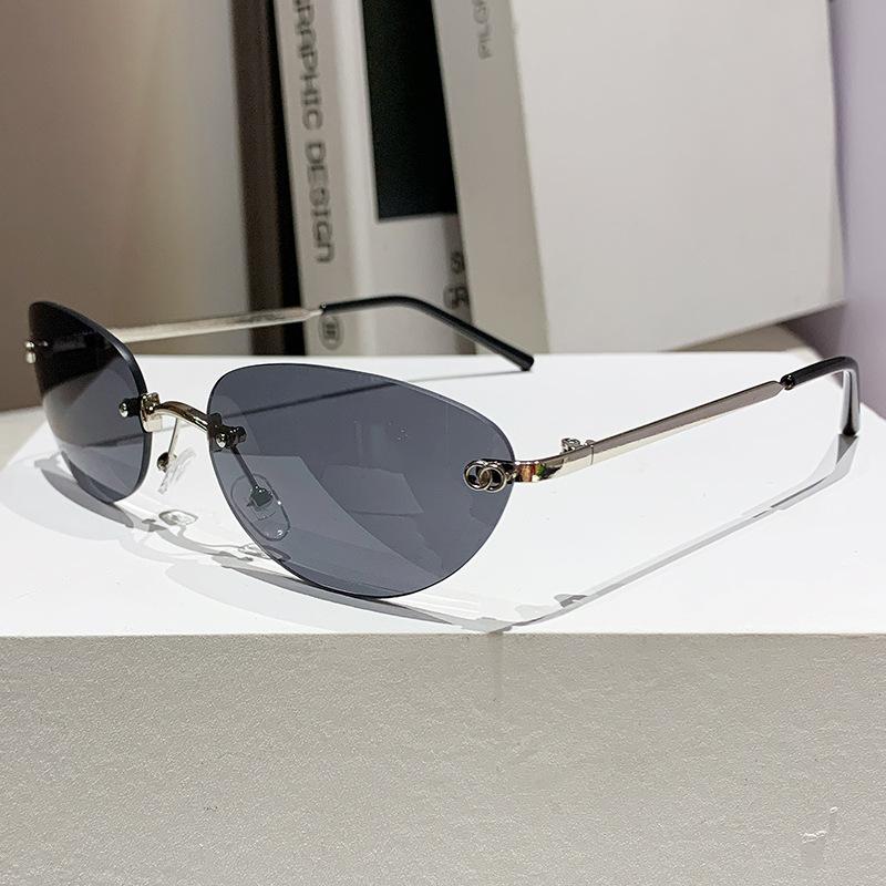 

Солнцезащитные очки без оправы в европейском и американском стиле класса люкс для женщин, роскошные и стильные, с защитой от УФ-лучей.