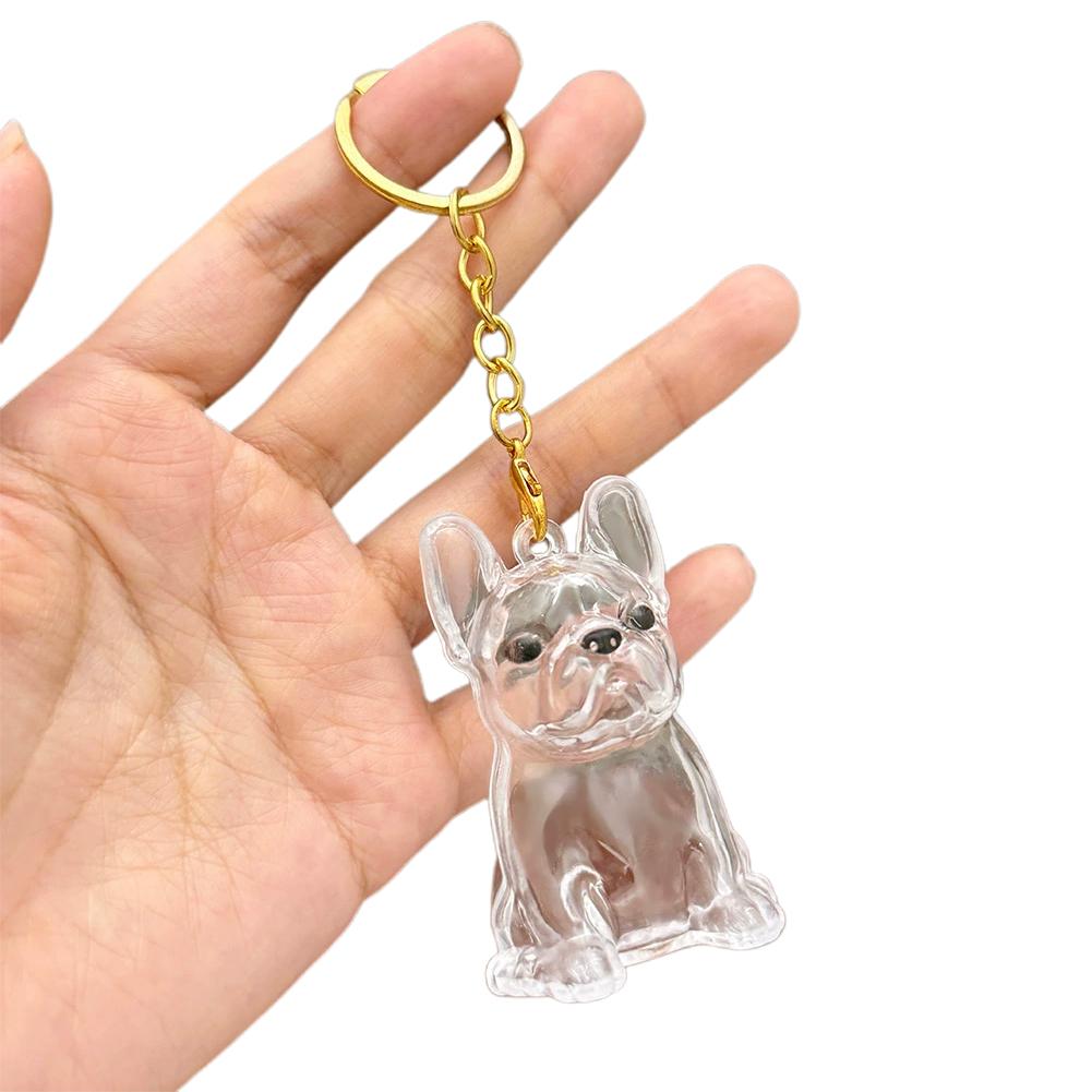 Cartoon Hundeform Hundehaar Aufbewahrungsbox Haarpflege Transparent Tierhaare Schlüsselanhänger Acryl Schlüsselanhänger Welpen Anhänger Schmuck Geschenk