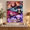 Jujutsu Kaisen Custom Name Text 5D Diamond Painting Kit DIY Full Drill Diamond Art Decoration