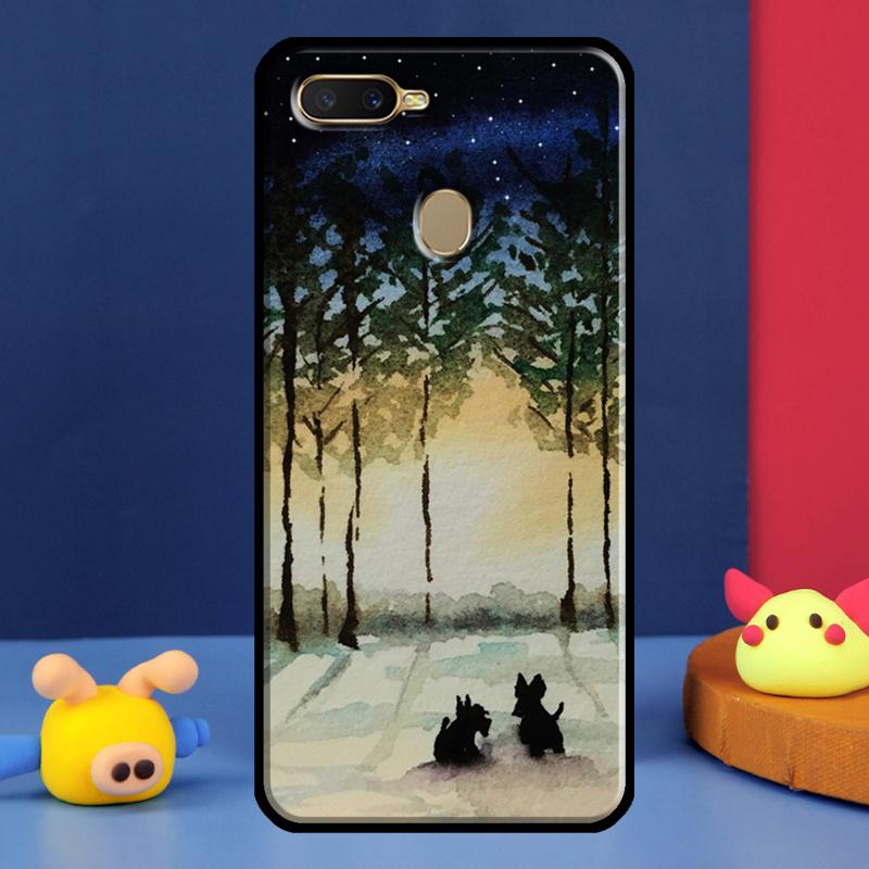 Westie Scottie Scottish Terrier Case For Oppo A16 A76 A96 A58 A78 A98 A5 A9 A91 A15 A17 A77 A52 A72 A74 A94 A54S A57S Cover
