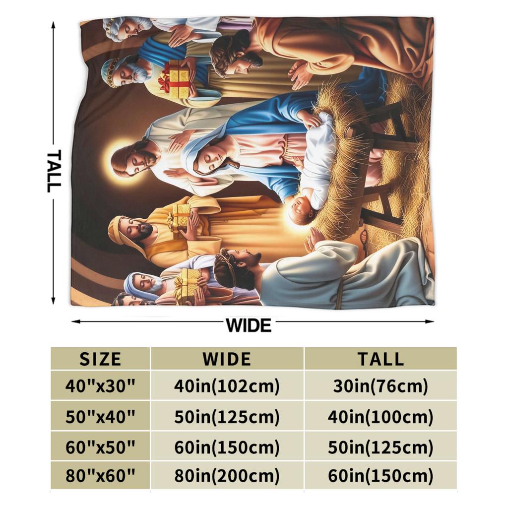 Christmas Story Jesus Is Born Blankets Quality Super Soft  Bedding Throws Winter Girls Boys Couch Chair Fluffy Bedspread