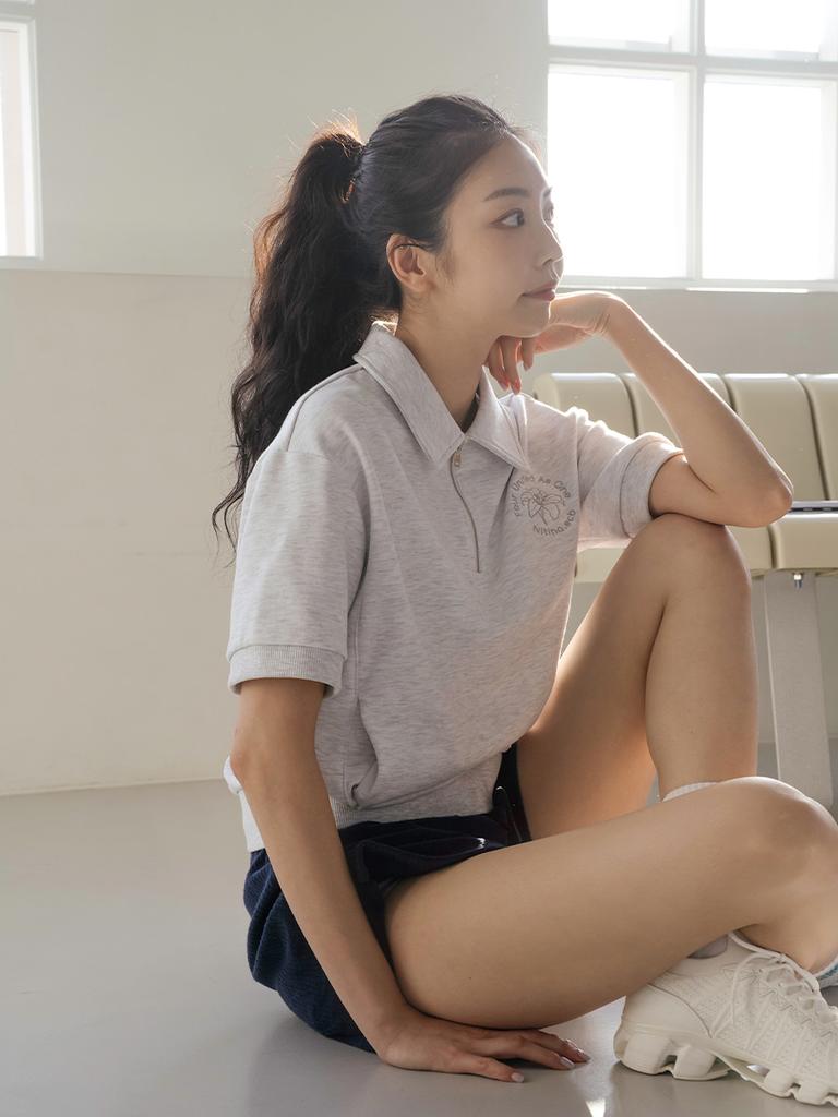NITINA Recycle Collared Zip-Up Sweatshirt M/G